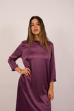 Luna Satin Maxi Dress – Plum