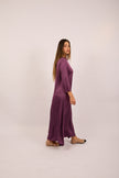 Luna Satin Maxi Dress – Plum