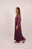Luna Satin Maxi Dress – Plum