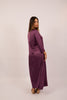 Luna Satin Maxi Dress – Plum