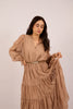 Sienna Textured Maxi Dress – Mocha/Beige
