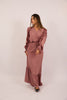 Elora Pleated Maxi Dress – Dusty Rose