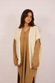 Noa Sleeveless Knit Vest – Ivory/Beige