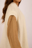 Noa Sleeveless Knit Vest – Ivory/Beige