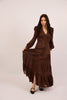 Amaya Lace Maxi Dress – Chocolate Brown/Ivory