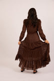Amaya Lace Maxi Dress – Chocolate Brown/Ivory