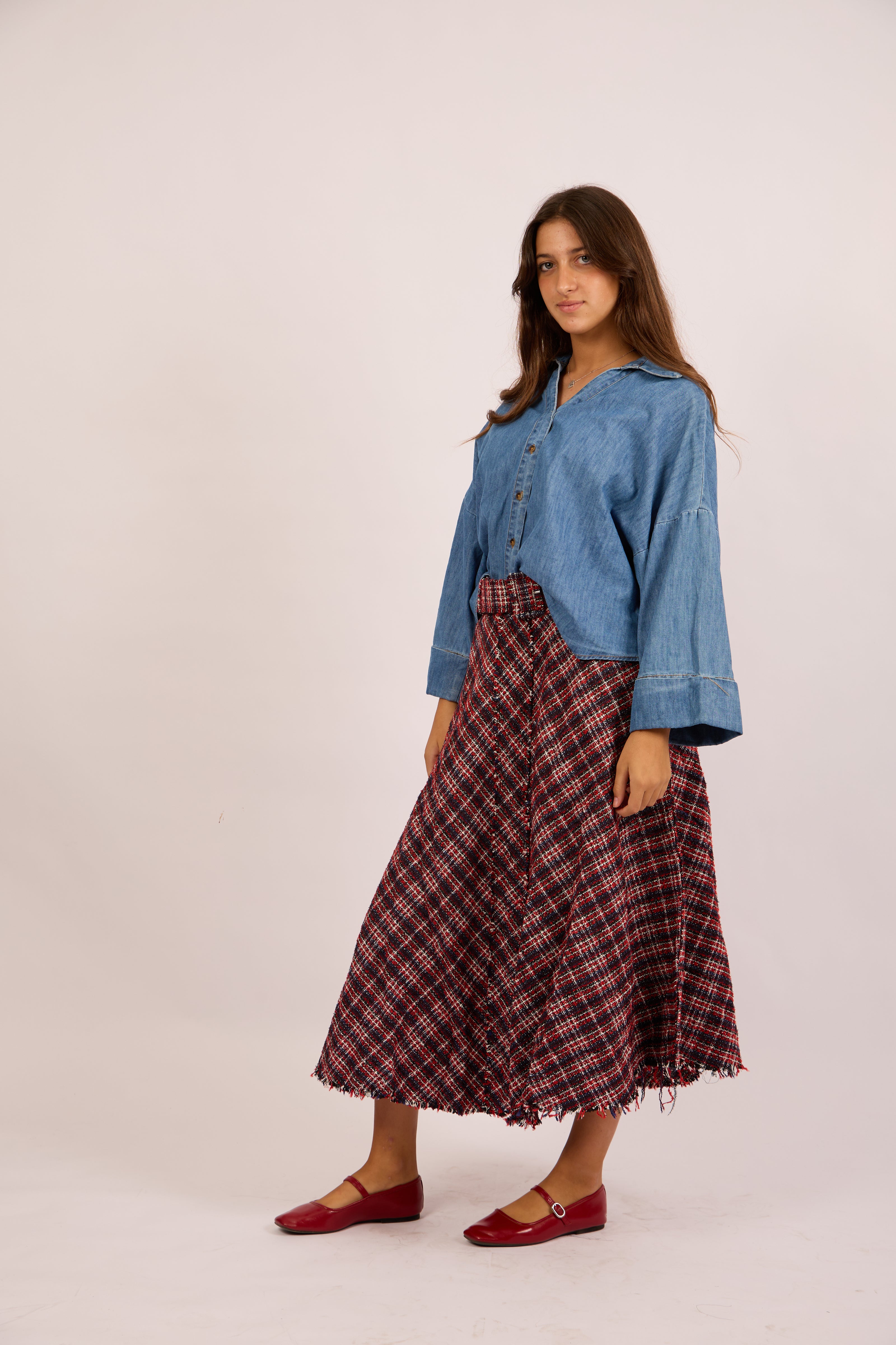 Leane Denim Shirt – Light Blue