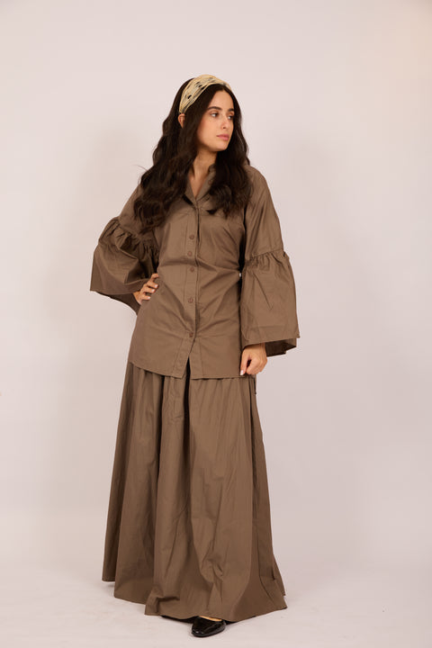 Missa Cotton Set – Brown & Navy Blue