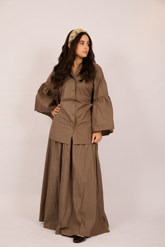 Missa Cotton Set – Brown & Navy Blue