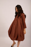 Leva Oversized Shirt Dress – Cinnamon Brown