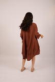 Leva Oversized Shirt Dress – Cinnamon Brown