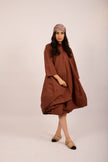 Leva Oversized Shirt Dress – Cinnamon Brown