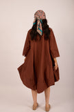 Leva Oversized Shirt Dress – Cinnamon Brown
