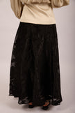 Megan Black Floral Jacquard Maxi Skirt