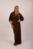 Tatiana Satin Maxi Dress – Chocolate Brown