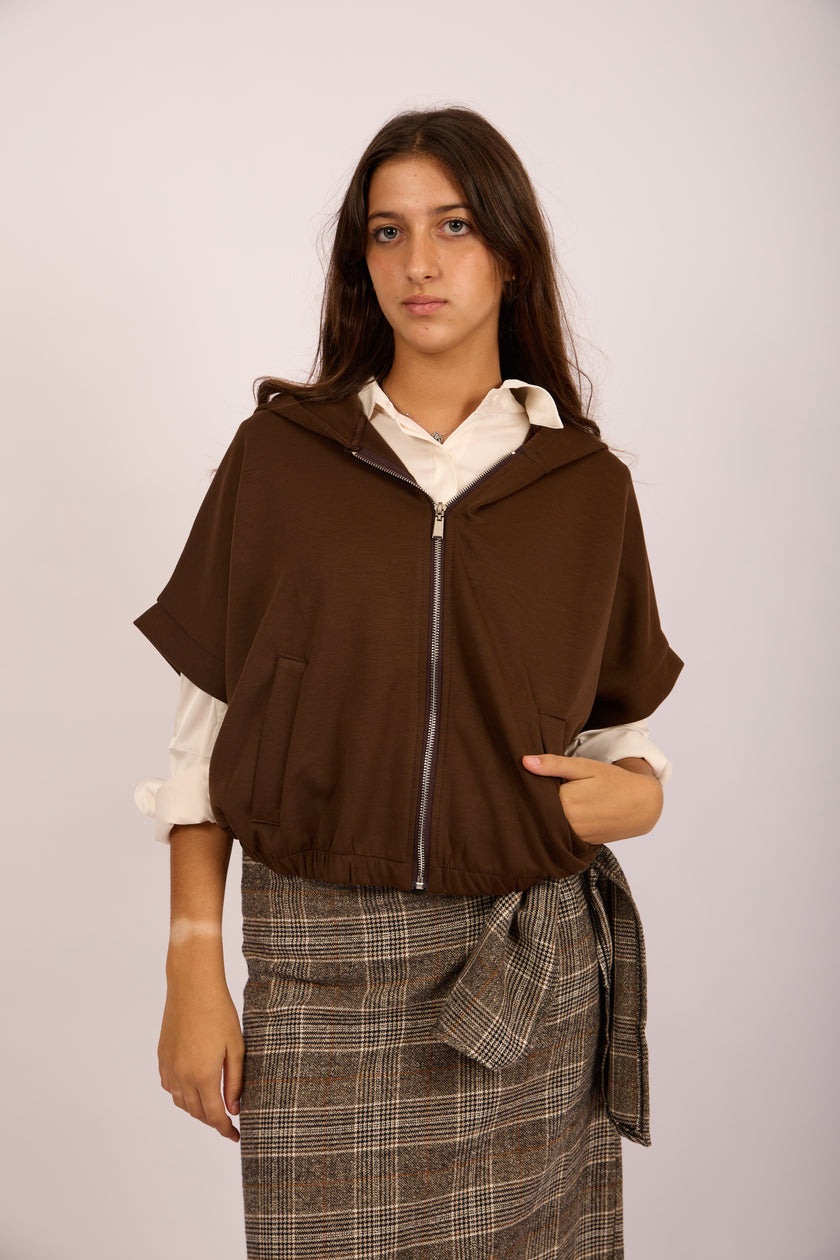 Mila Cropped Hooded Zip Jacket