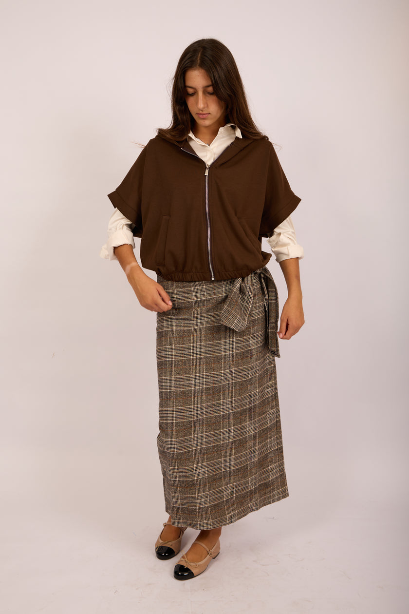 Mila Cropped Hooded Zip Jacket