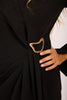 Jasmine Black Maxi Dress with Gold Buckle – Modern Elegance
