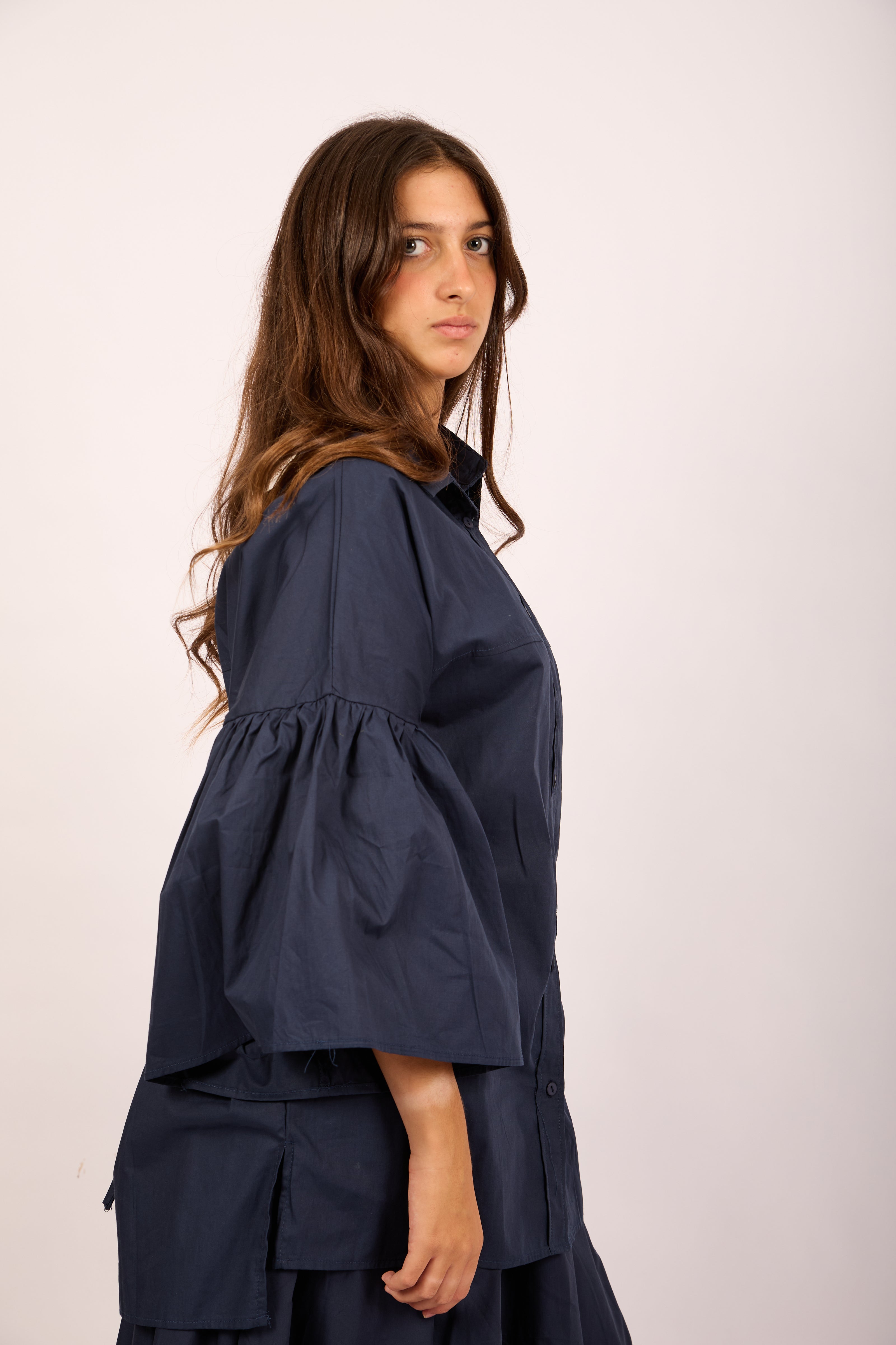 Missa Cotton Set – Brown & Navy Blue