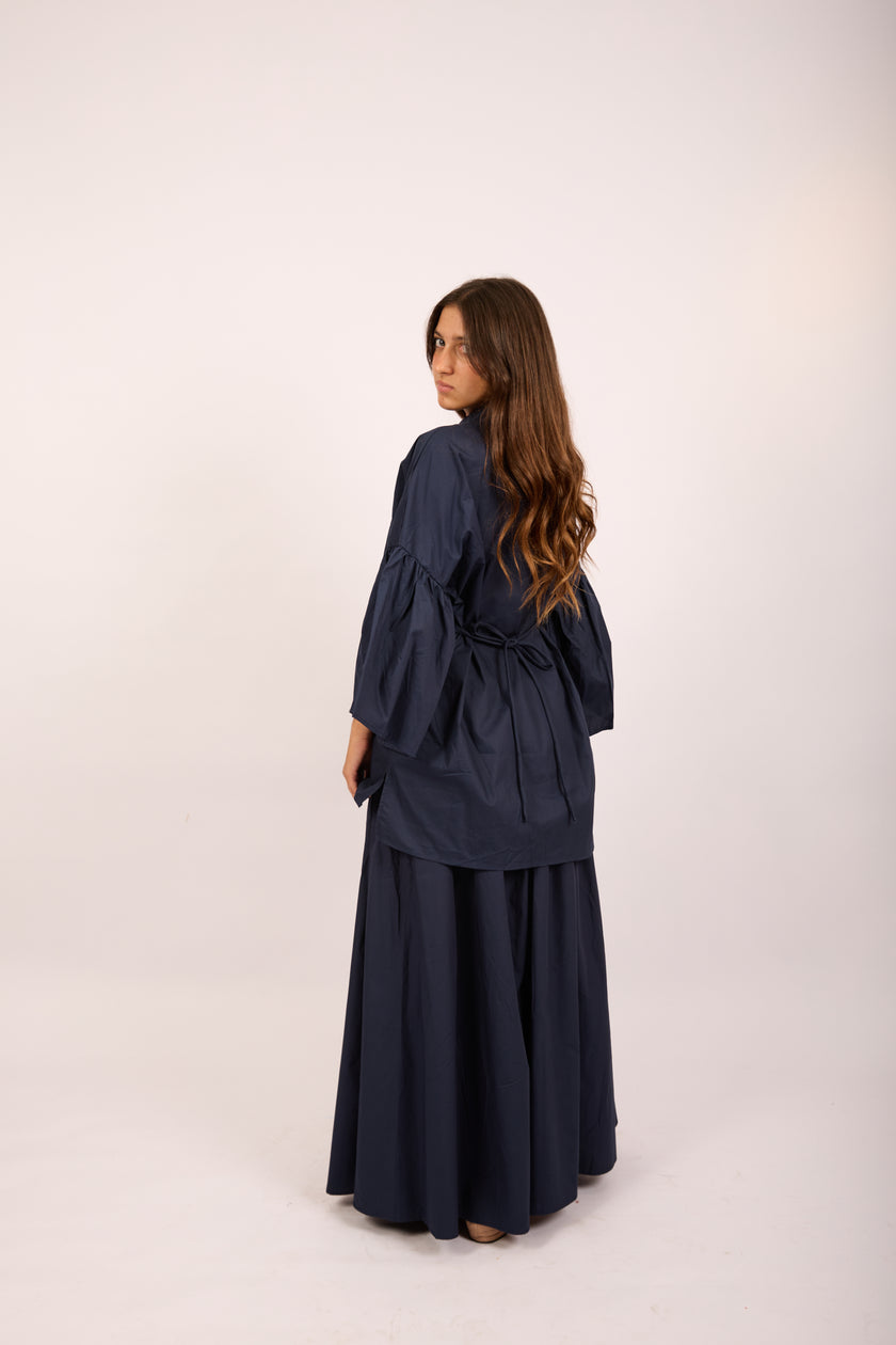Missa Cotton Set – Brown & Navy Blue