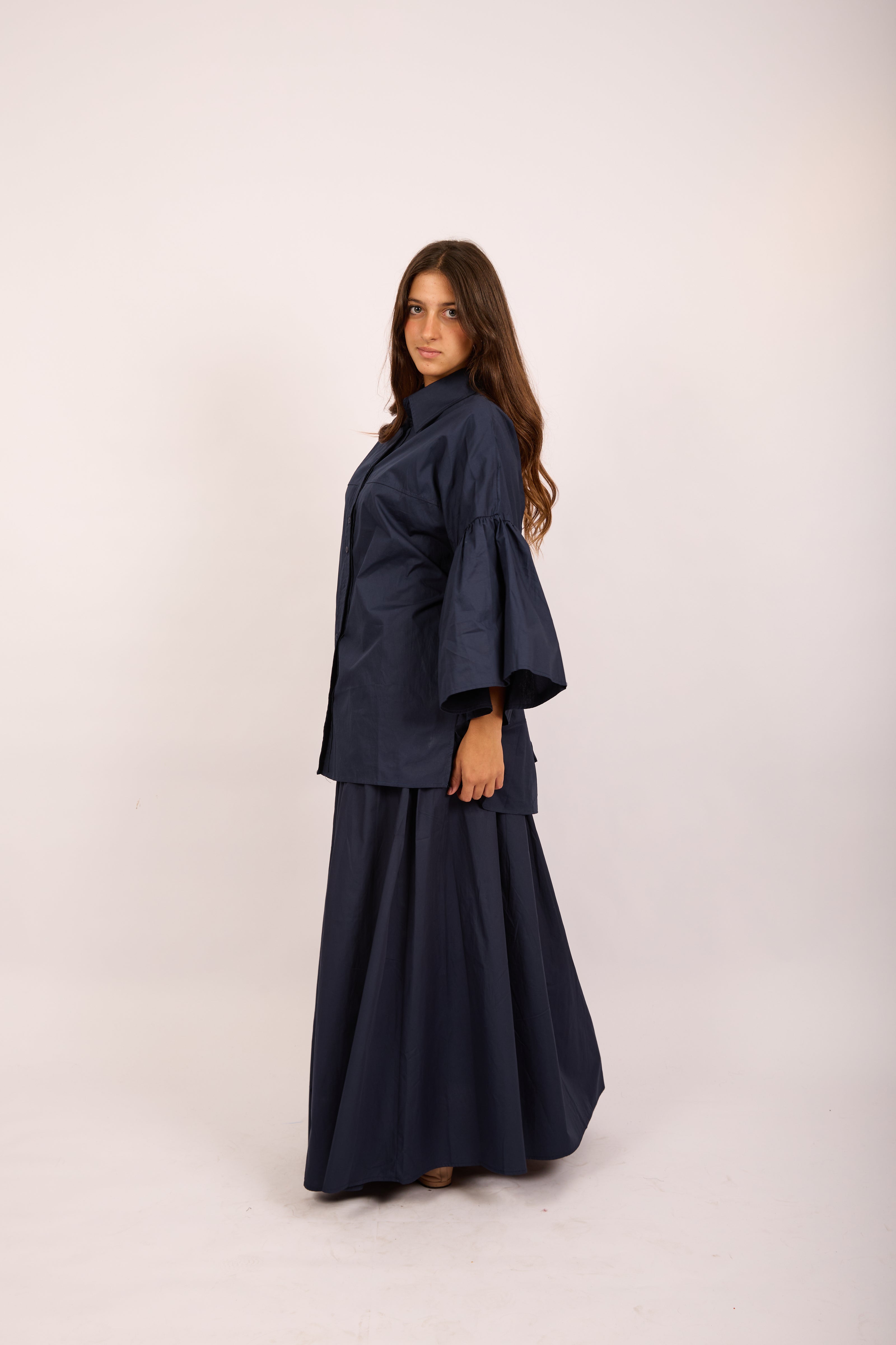 Missa Cotton Set – Brown & Navy Blue