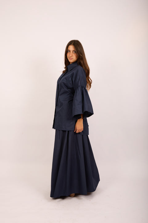 Missa Cotton Set – Brown & Navy Blue