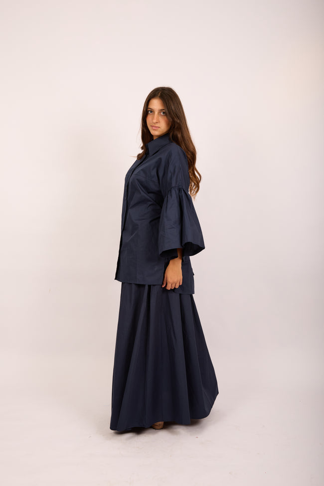 Missa Cotton Set – Brown & Navy Blue