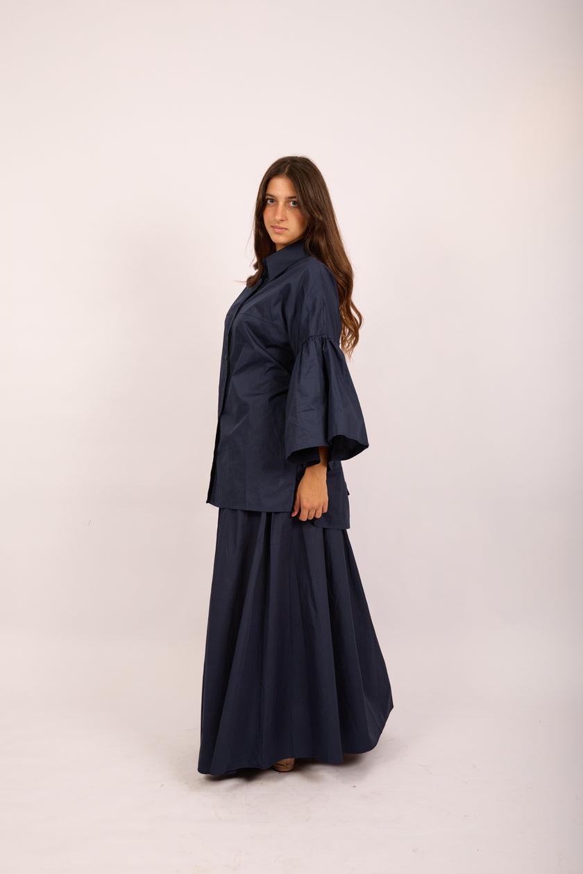 Missa Cotton Set – Brown & Navy Blue