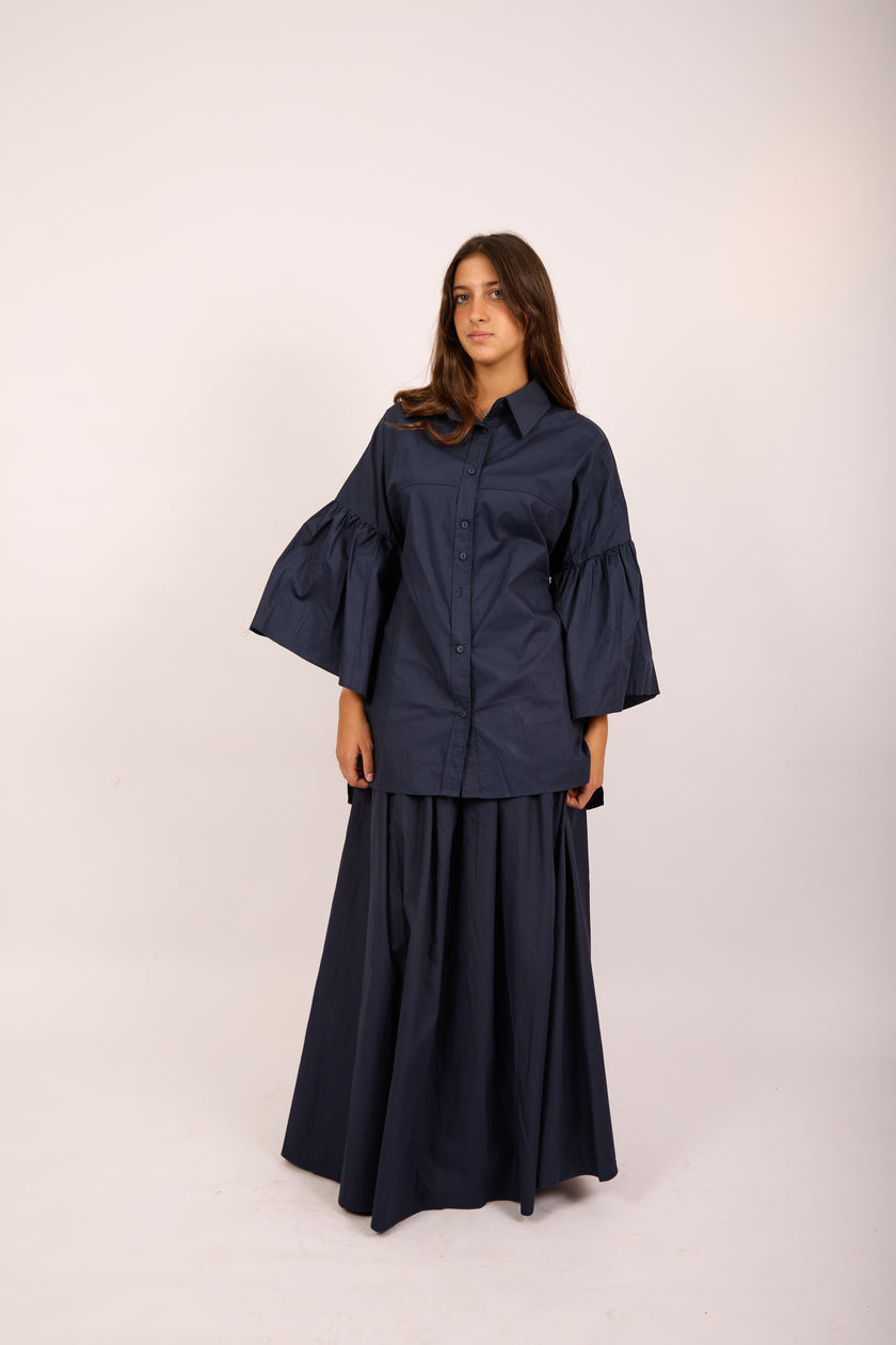 Missa Cotton Set – Brown & Navy Blue