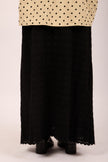 Laureen Black Knit Maxi Skirt – Textured Elegance