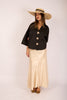 Brenda Satin Maxi Skirt – Champagne Beige