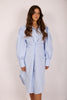 Melodie Twisted Blue Striped Shirt Dress