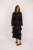 Karla Black Pleated Tiered Midi Skirt
