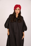 Victoria Black Oversized Shirt Dress