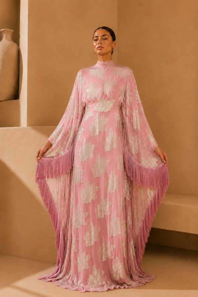 Terry Embroidered Kaftan Dress