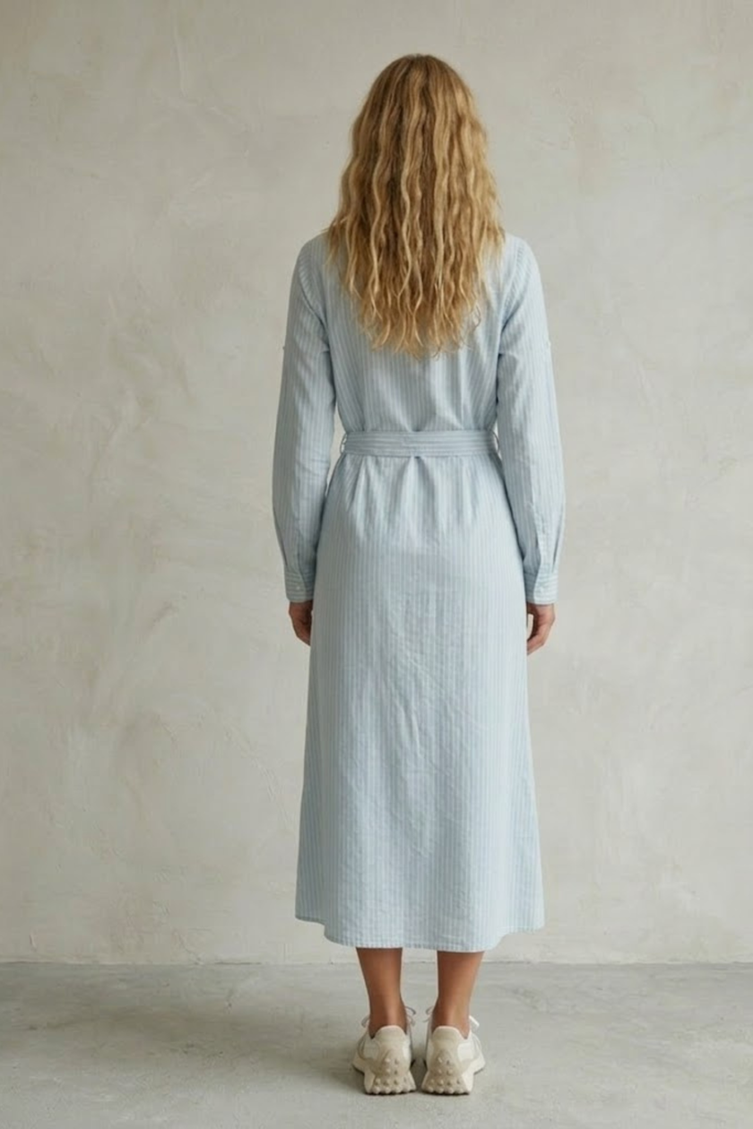 Clara Striped Shirt Dress