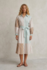 Miara Striped Color-Block Shirt Dress
