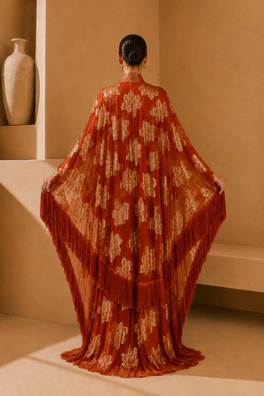 Terry Embroidered Kaftan Dress