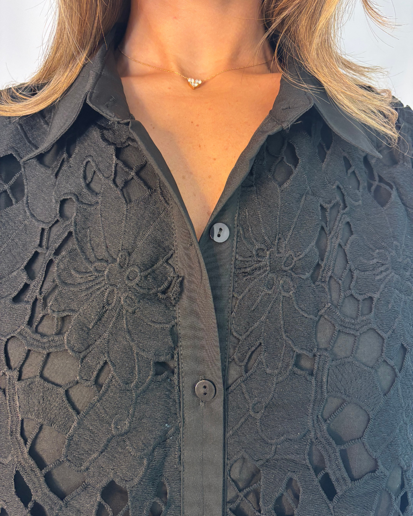 Leonie Lace Shirt Dress