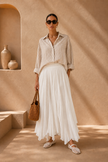 Viviane Ethereal Asymmetrical Maxi Skirt