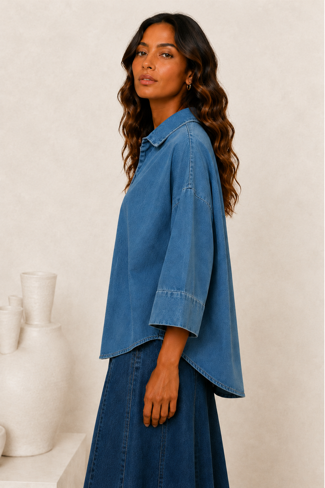 Ambre Oversized Denim Shirt Jacket