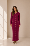 Lina Dress – Textured Button-Down Maxi Dress