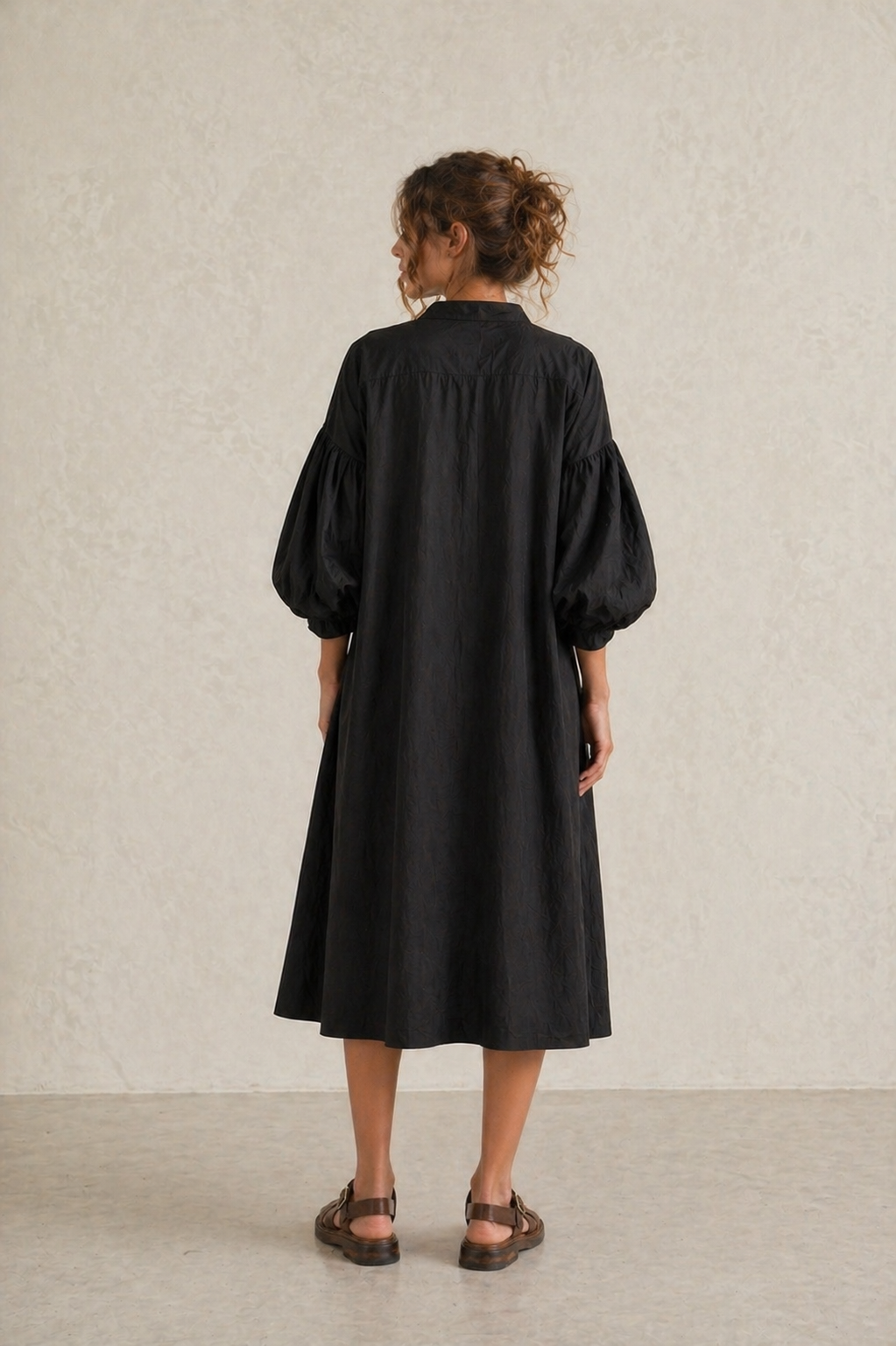 Vicky Black Oversized Shirt Dress
