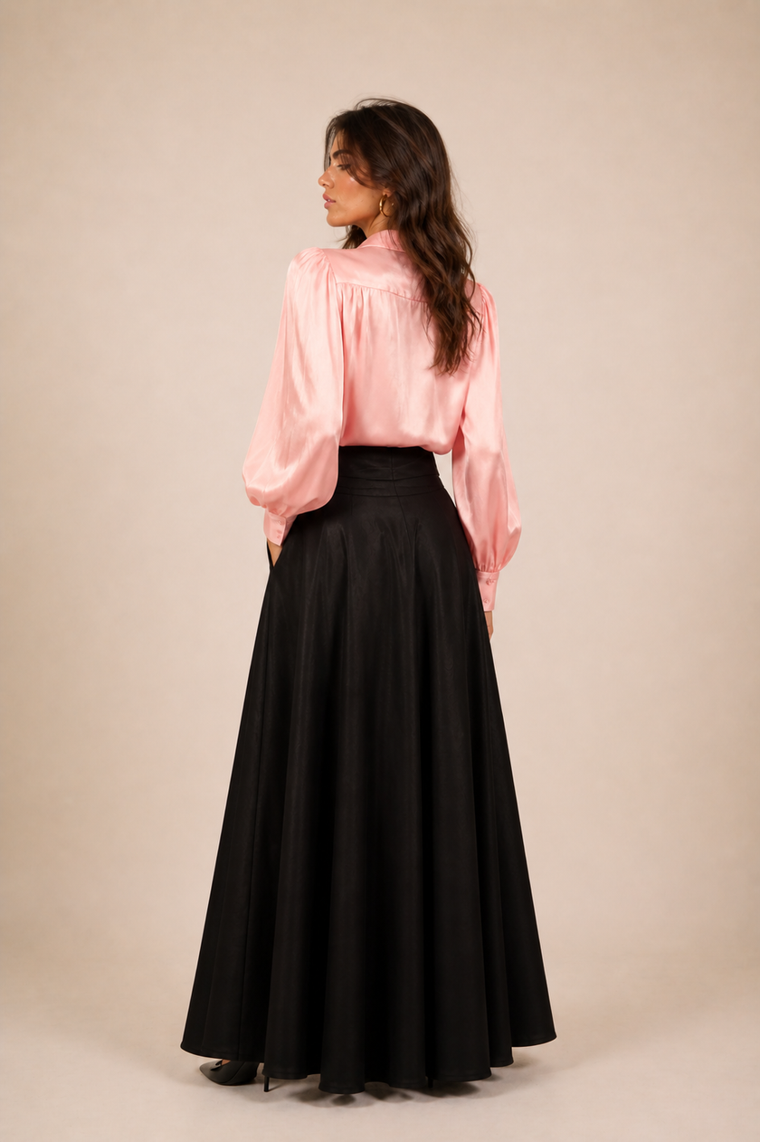 Miranda Iridescent Satin Blouse