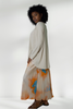 GRACE WATERCOLOR-PRINT SATIN MIDI SKIRT