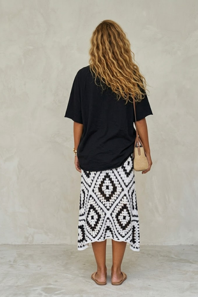 Chloe Crochet Midi Skirt