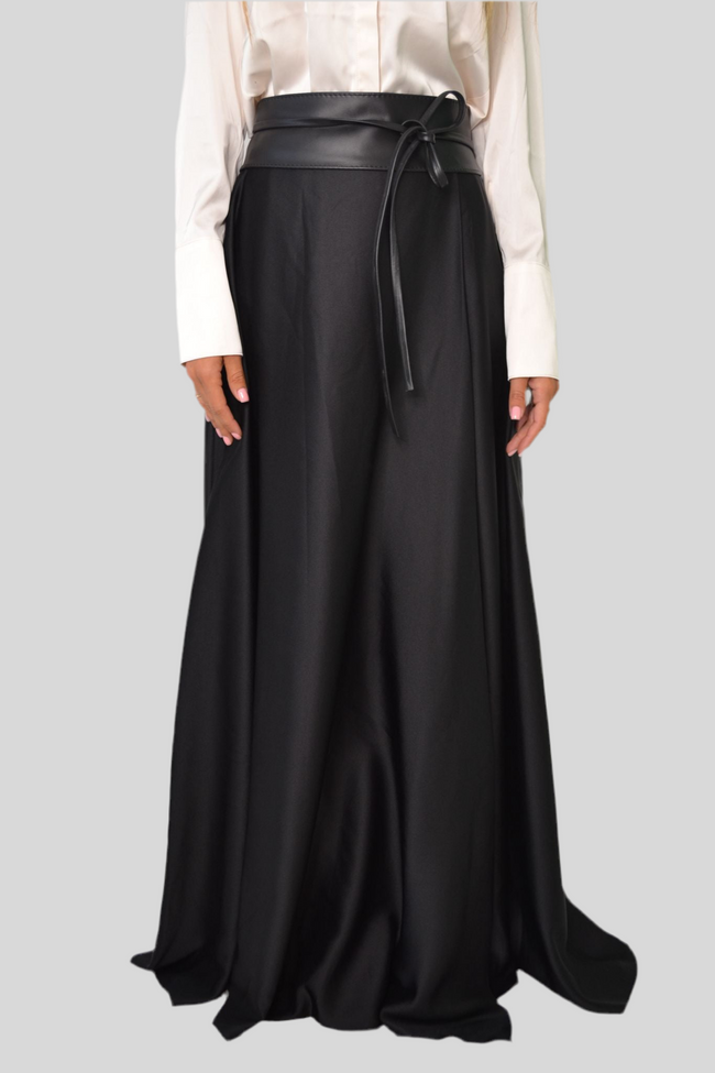MAYA Satin maxi skirt