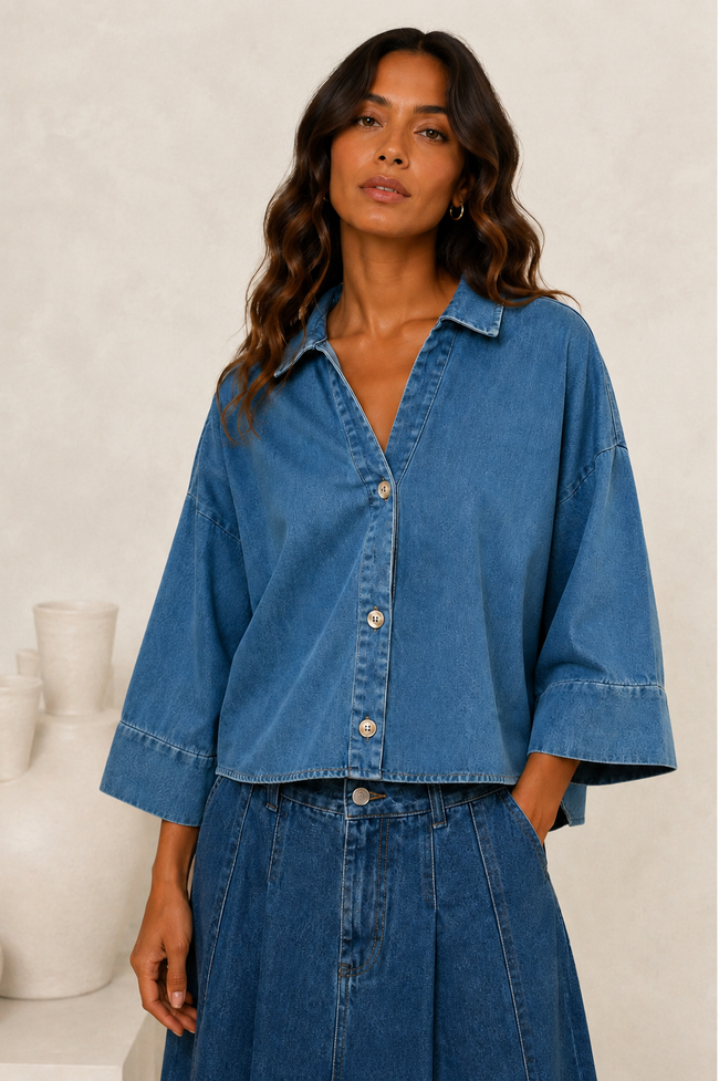 Ambre Oversized Denim Shirt Jacket