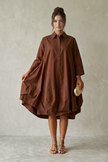 Ely Navy A-Line Shirt Dress