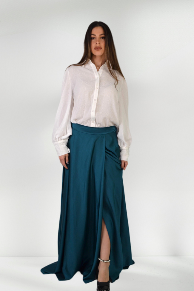 Maly Satin Maxi Skirt